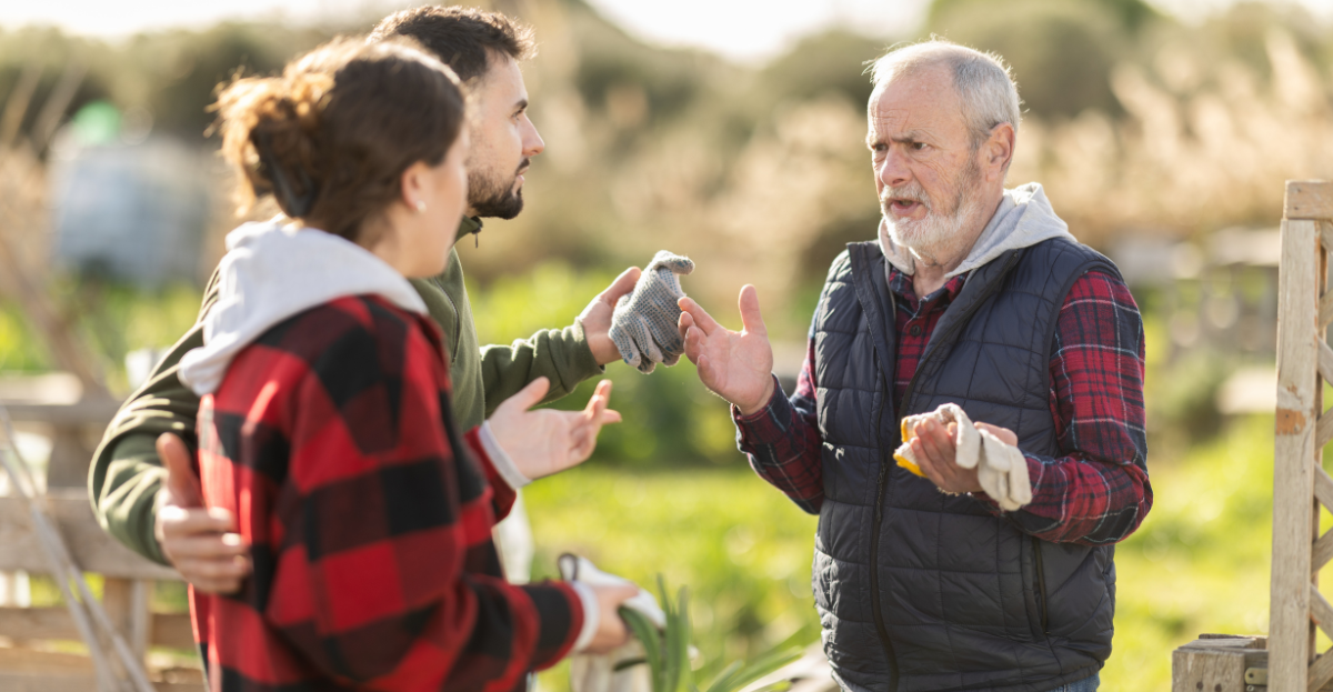 People having an allotment argument